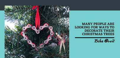 Put your old bike chain on your Christmas tree